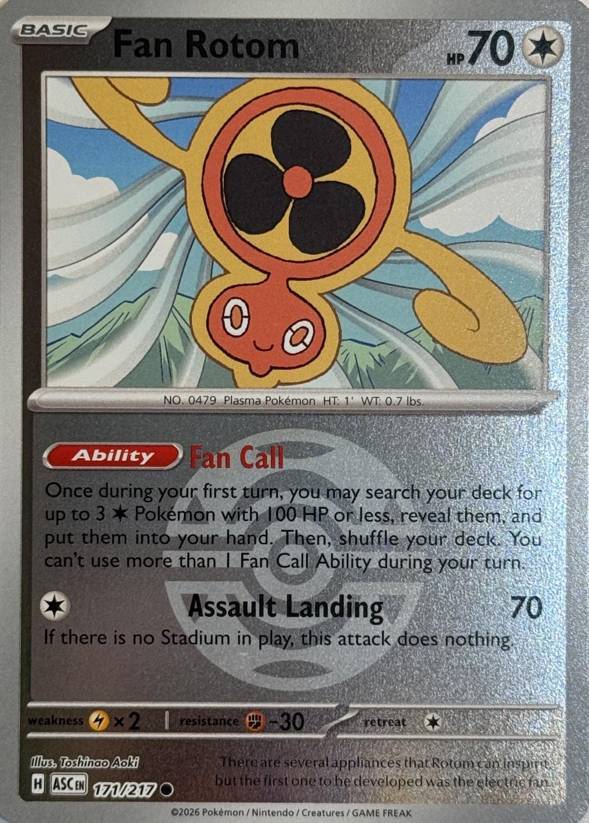 Ascended Heroes Fan Rotom [Ball] Pokémon card